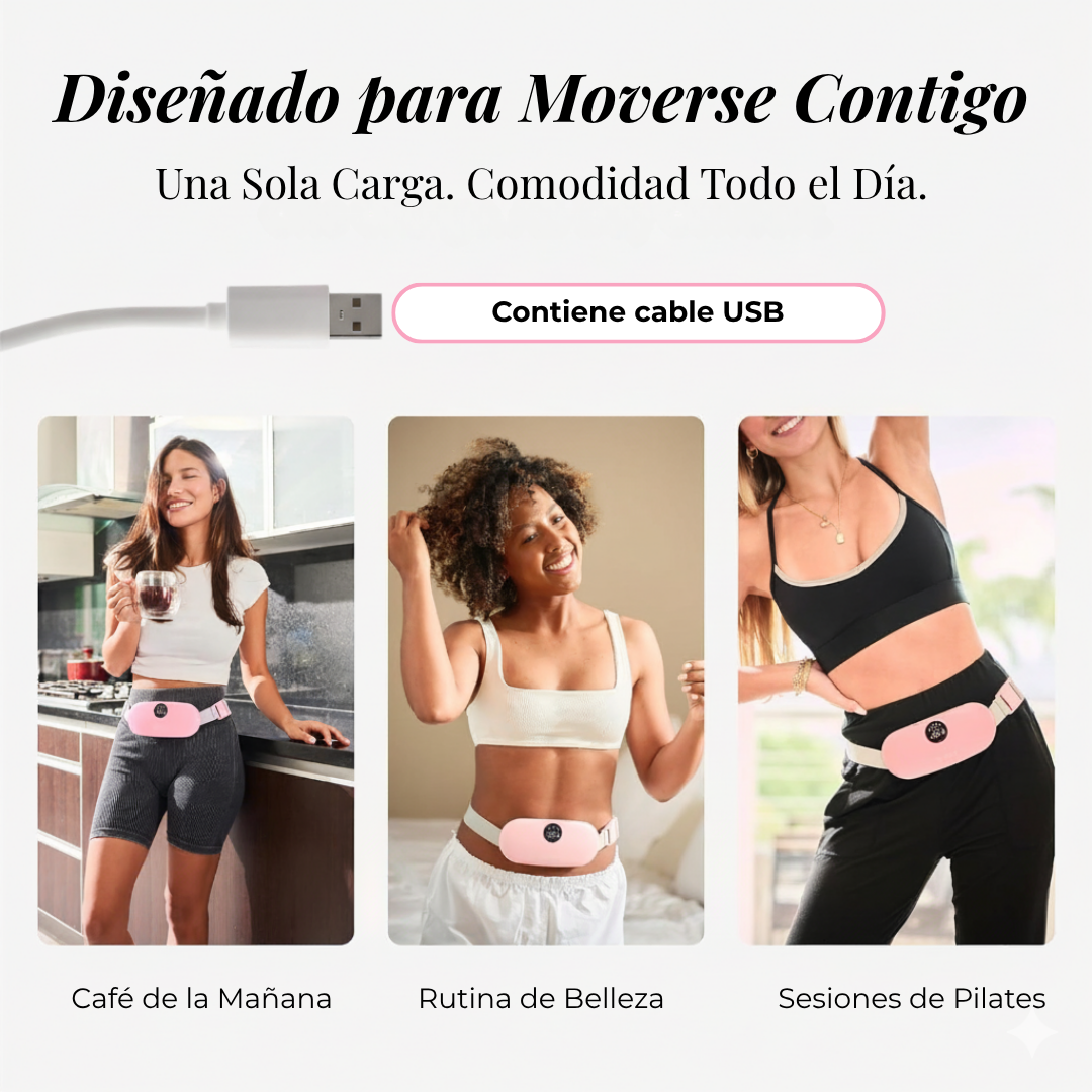 Almohadilla Térmica Masajeadora – Alivia Cólicos y Dolores Menstruales