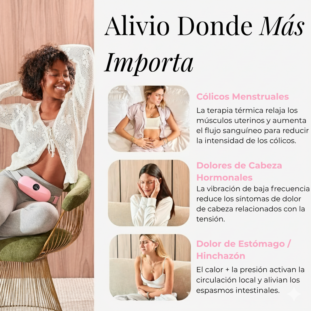 Almohadilla Térmica Masajeadora – Alivia Cólicos y Dolores Menstruales